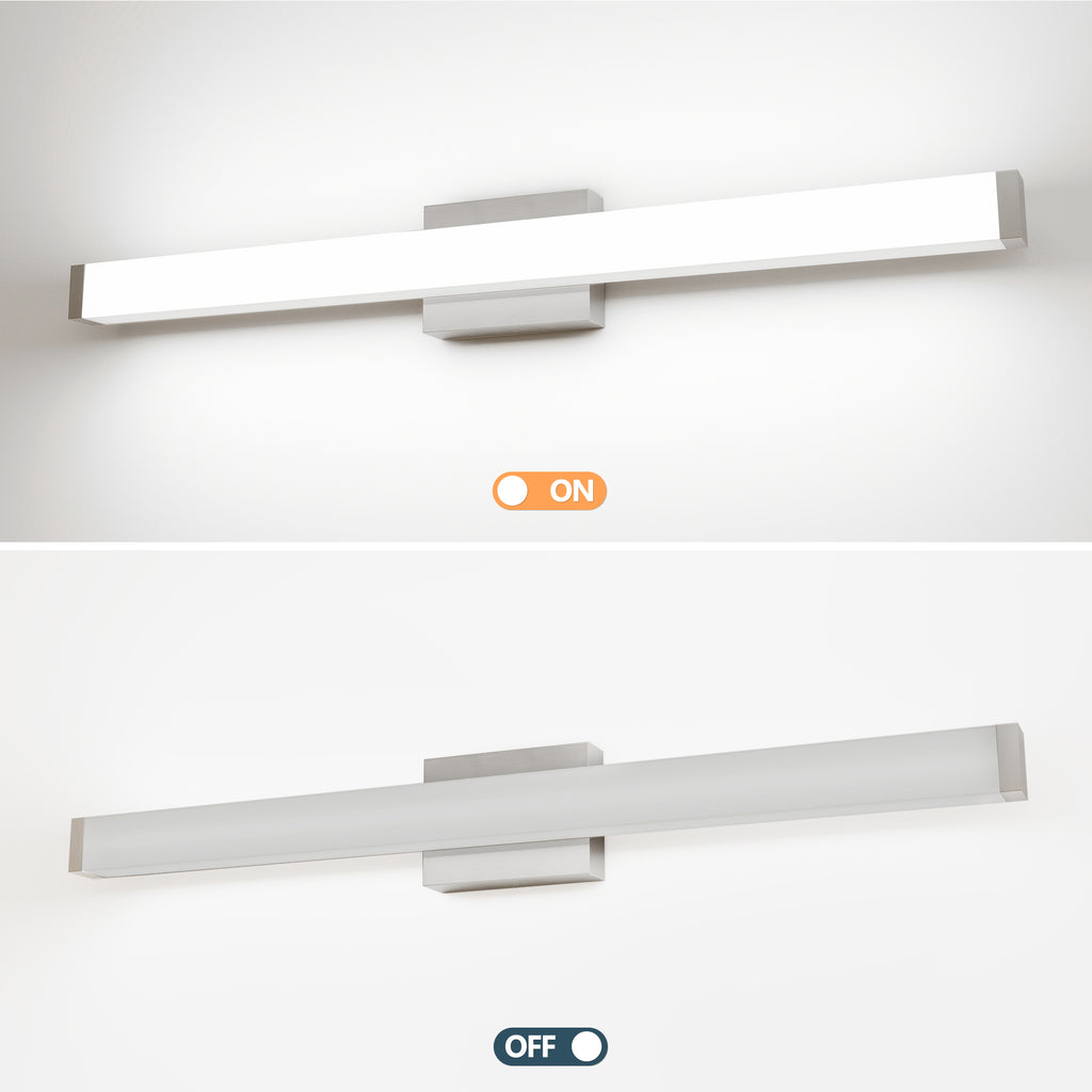 bathroom vanity light brushed nickel product angle 6