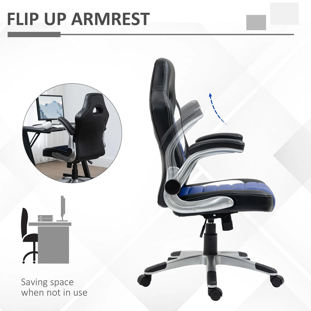 Racing Gaming Chair PU Leather Office Chair Executive Computer Desk Chair with - Image 2