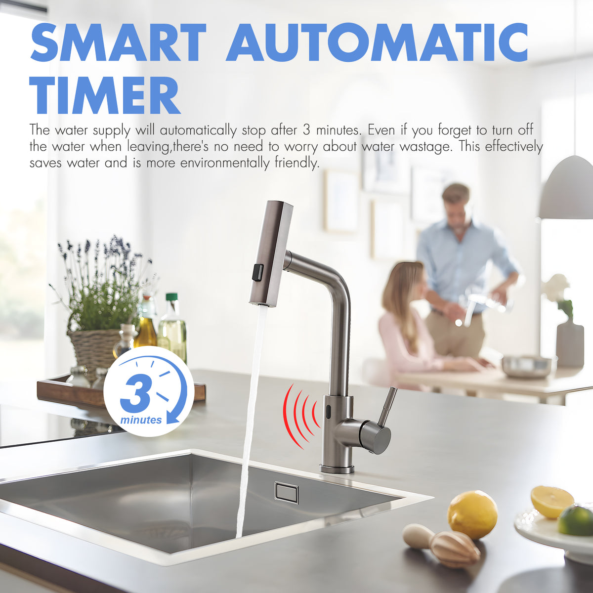 touchless kitchen faucet hands free detail and structure