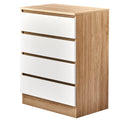 Handle Free 4 Drawer Storage Cabinet Color Block Drawer Dresser