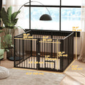 8 Panels Dog Playpen Foldable Portable Pet Playpen with Door for Small &