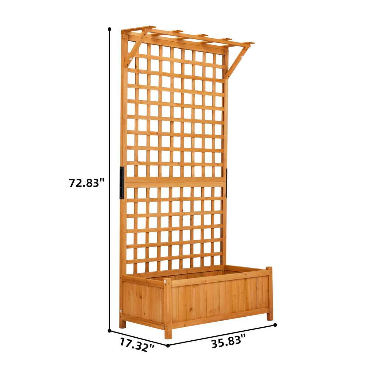 Garden Bed With Trellis 72 Inch Height Metal Planter Box - Image 4