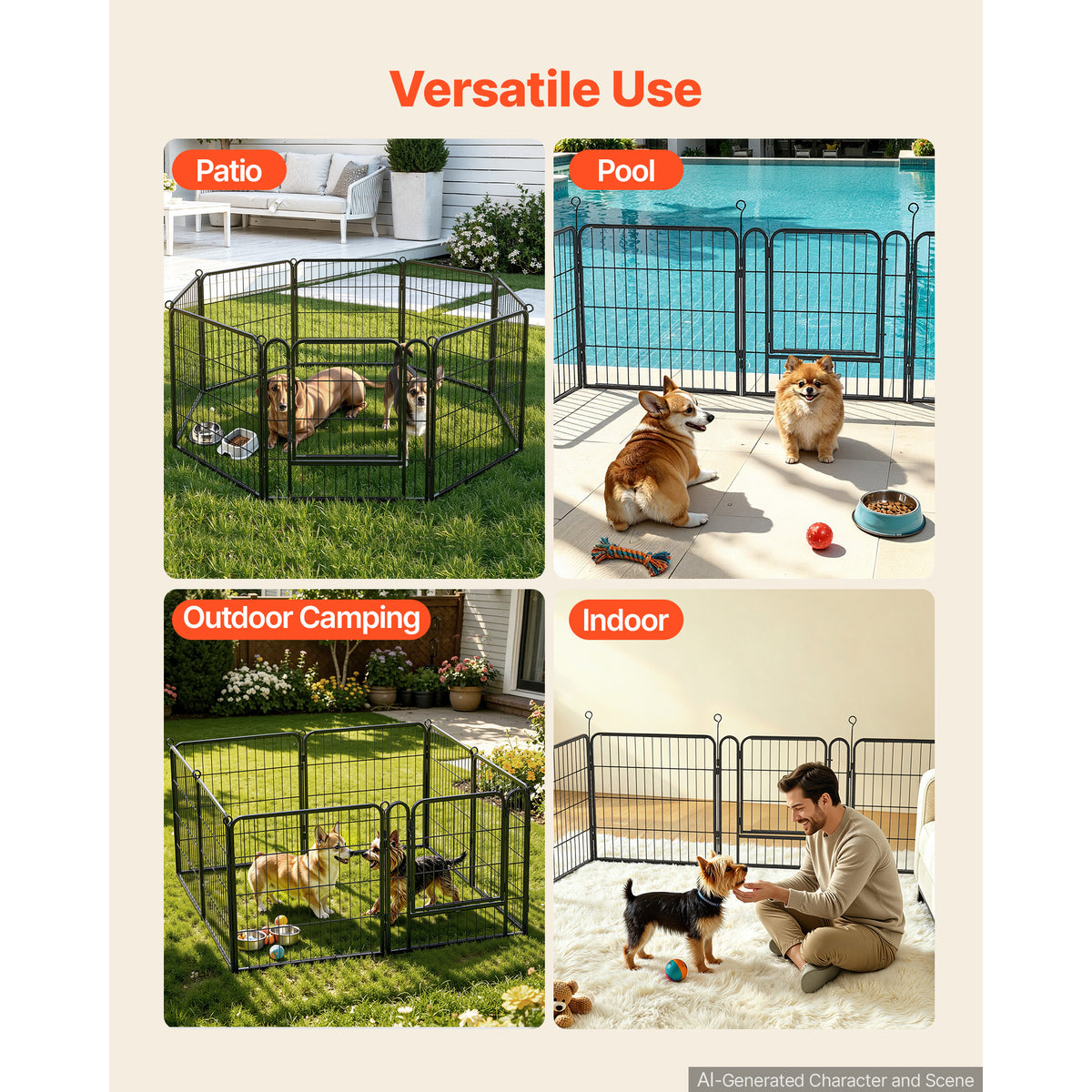 dog playpen 24 inch panels dimensions and features