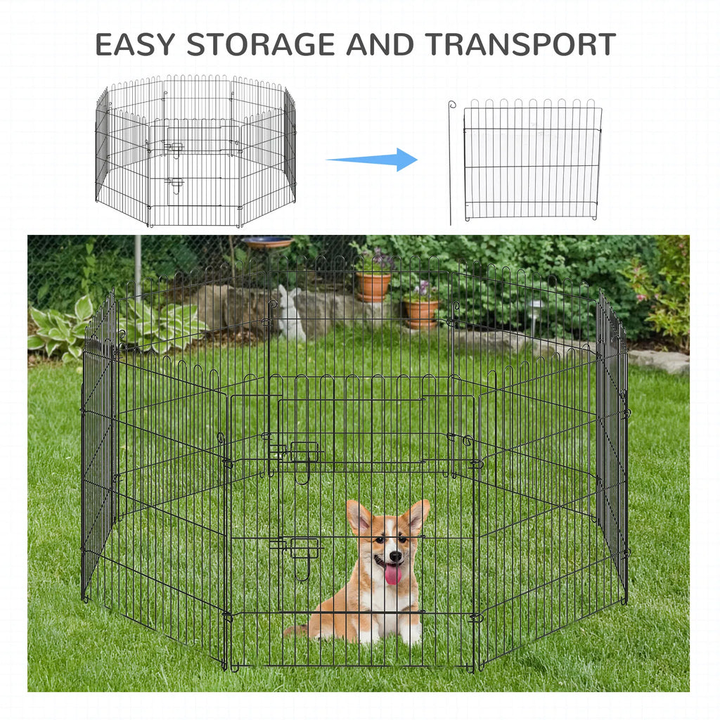 30inch 8 Panel Octagon Pet Exercise Playpen Crate Foldable Dog Cage Pen Puppy - Image 4