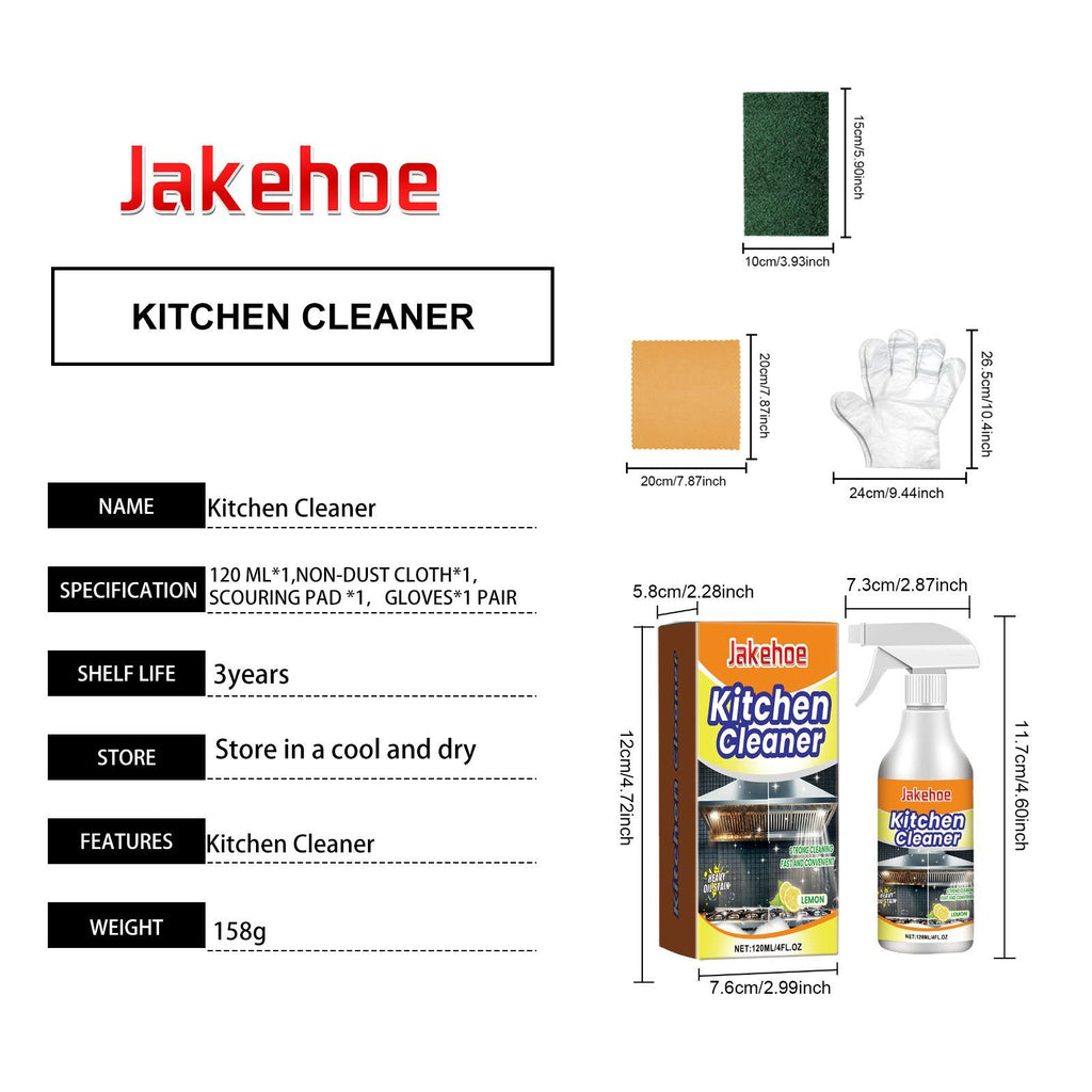 JAKEHOE Kitchen Grease Cleaning Kit 120 ml with Tools - Image 2