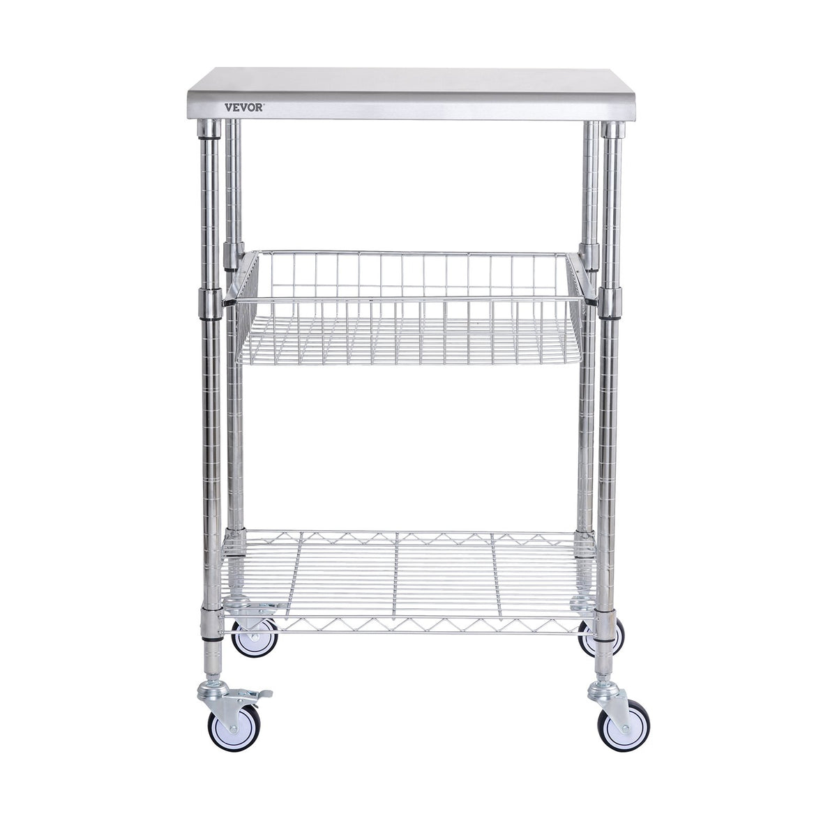 3-Tier Heavy-Duty Rolling Utility Cart
