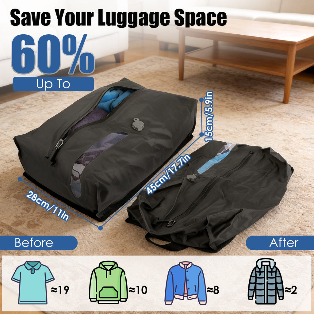 2Pcs 17L Vacuum Bags With Pump Clear Window Handle IP67 Waterproof TPU Vacuum - Image 3