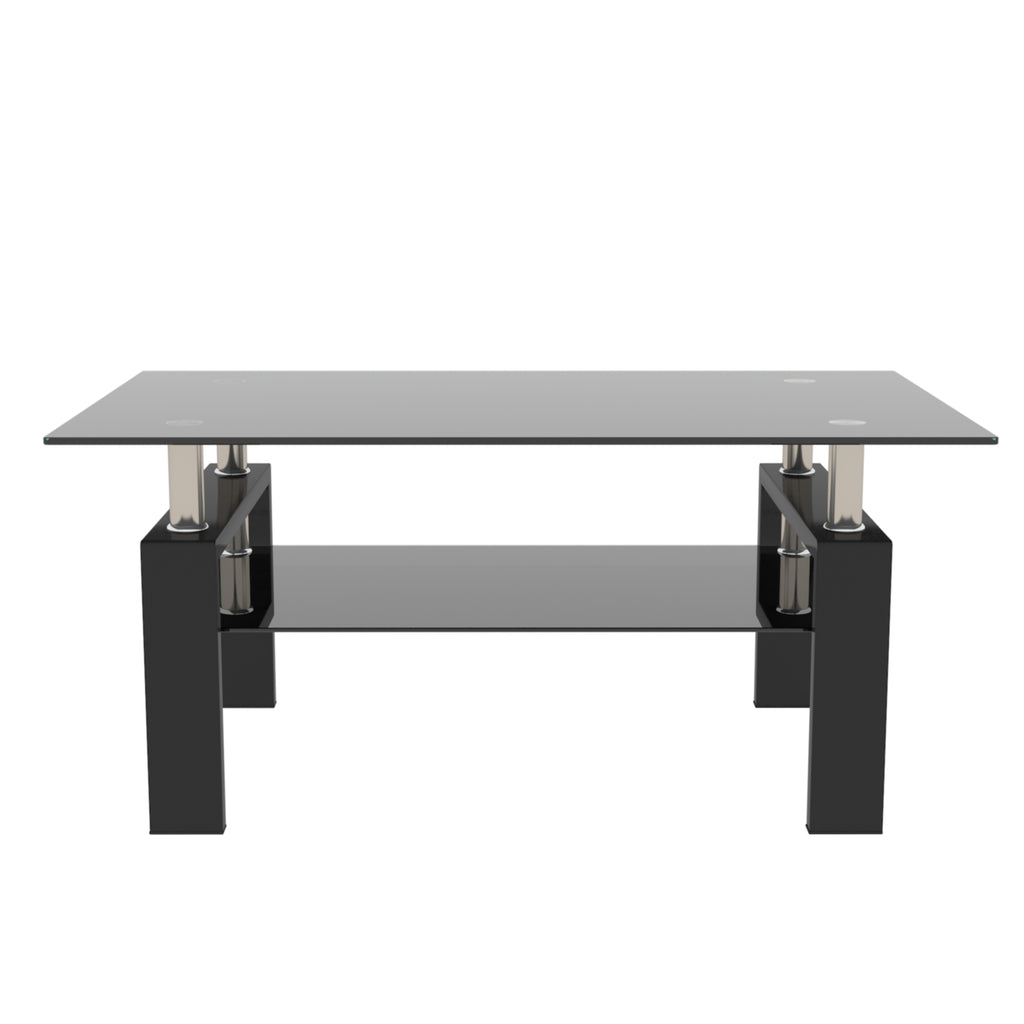Modern Black Glass Coffee Table