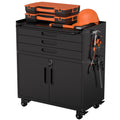 34.3 Rolling Metal Tool Cabinet Heavy Duty Garage Storage With Lockable Doors