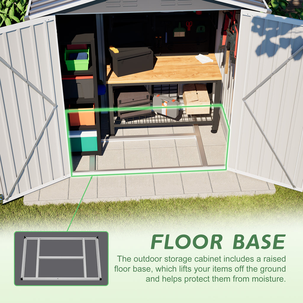 6x4ft metal outdoor storage shed product view 4