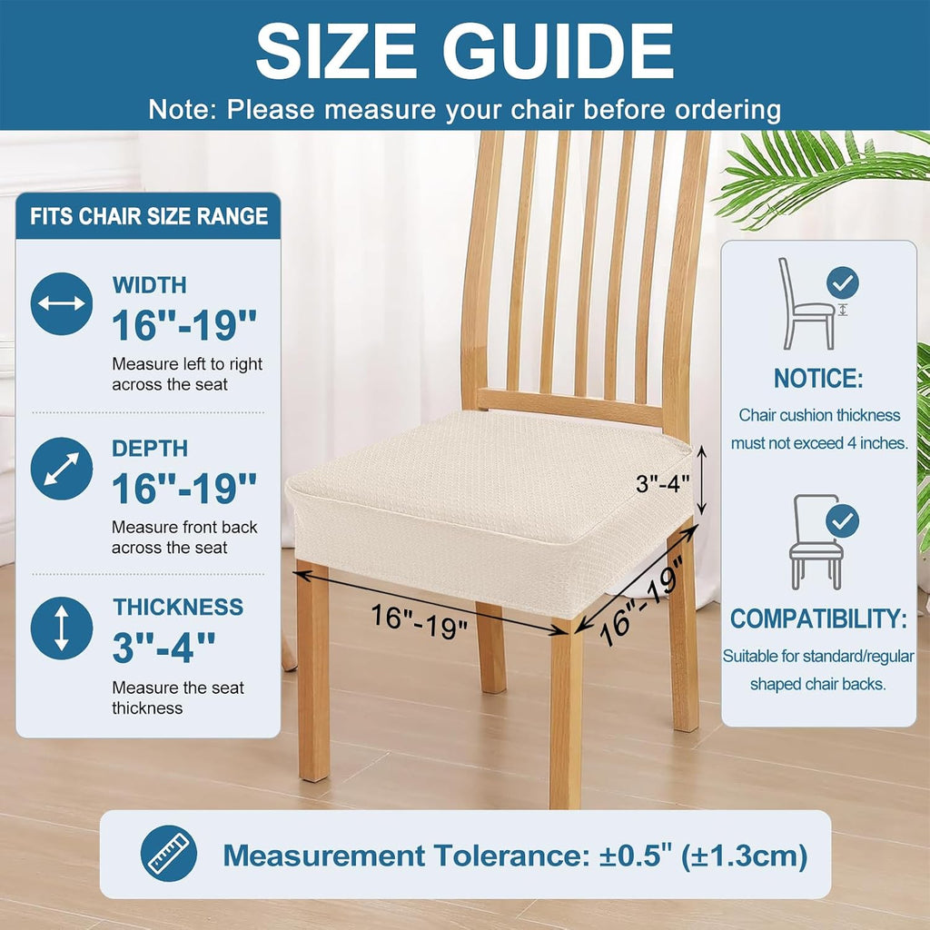 Waterproof Dining Chair Seat Covers Set Of Protective Washable For Room