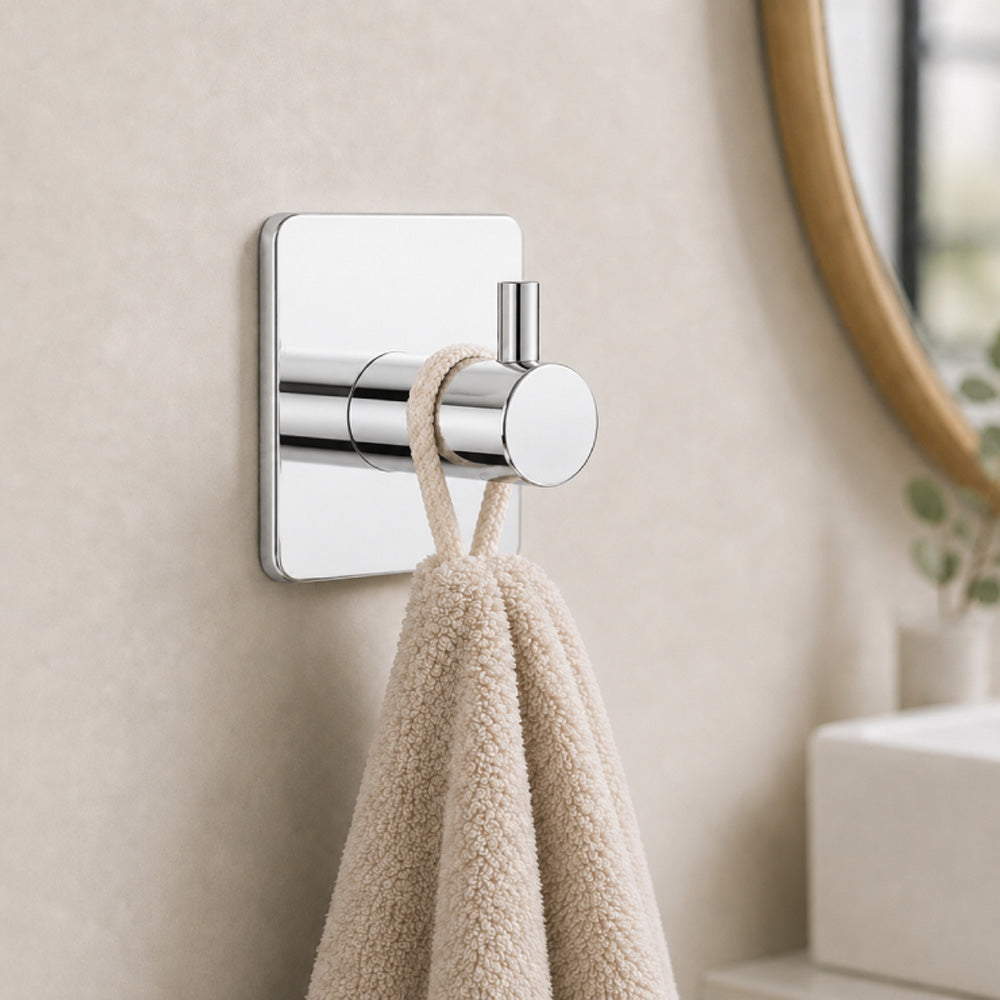 2pcs adhesive towel hook square dimensions and features