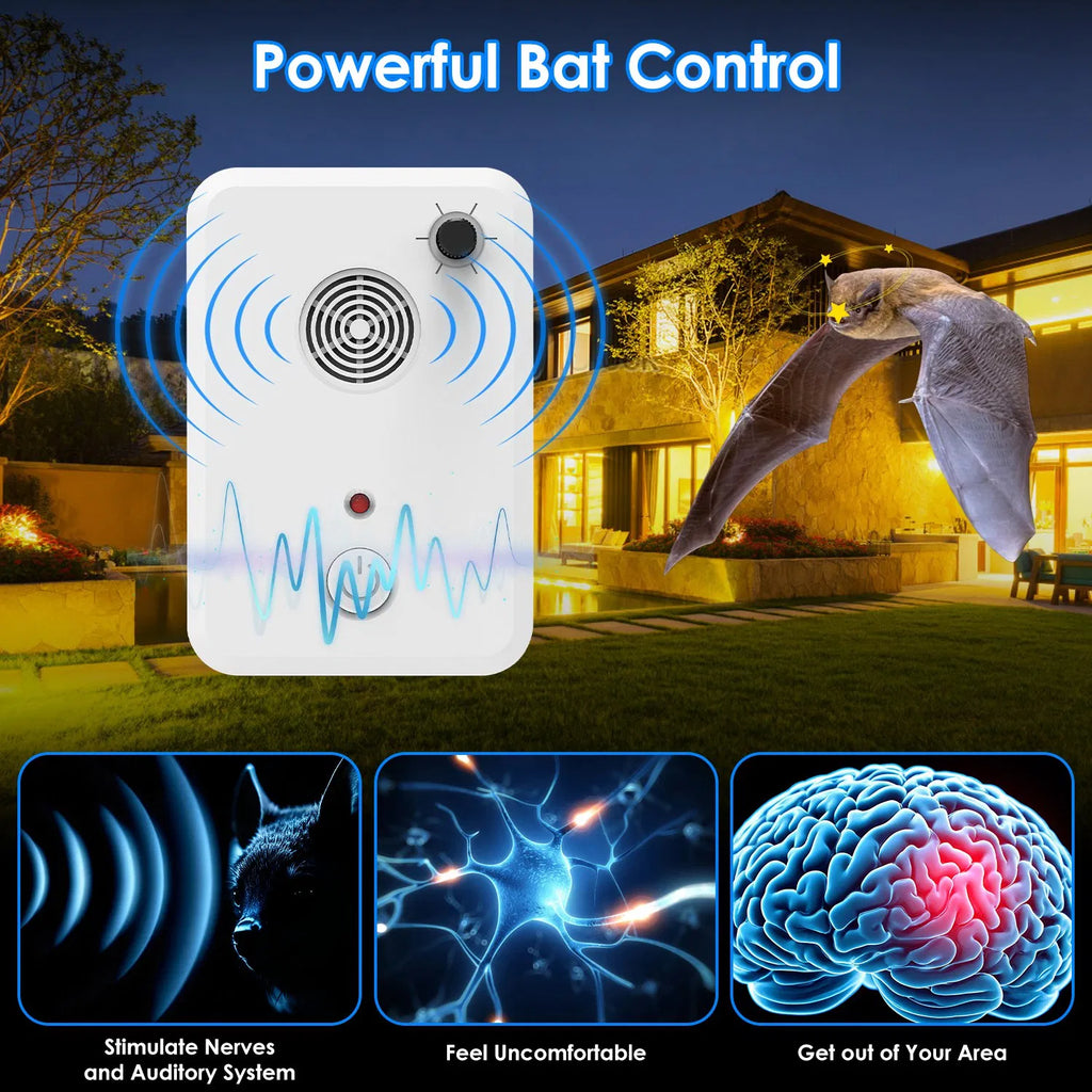 4 Packs Ultrasonic Pest Repeller 1 75KHz 6 Adjustable Levels for Bats Birds - Image 3
