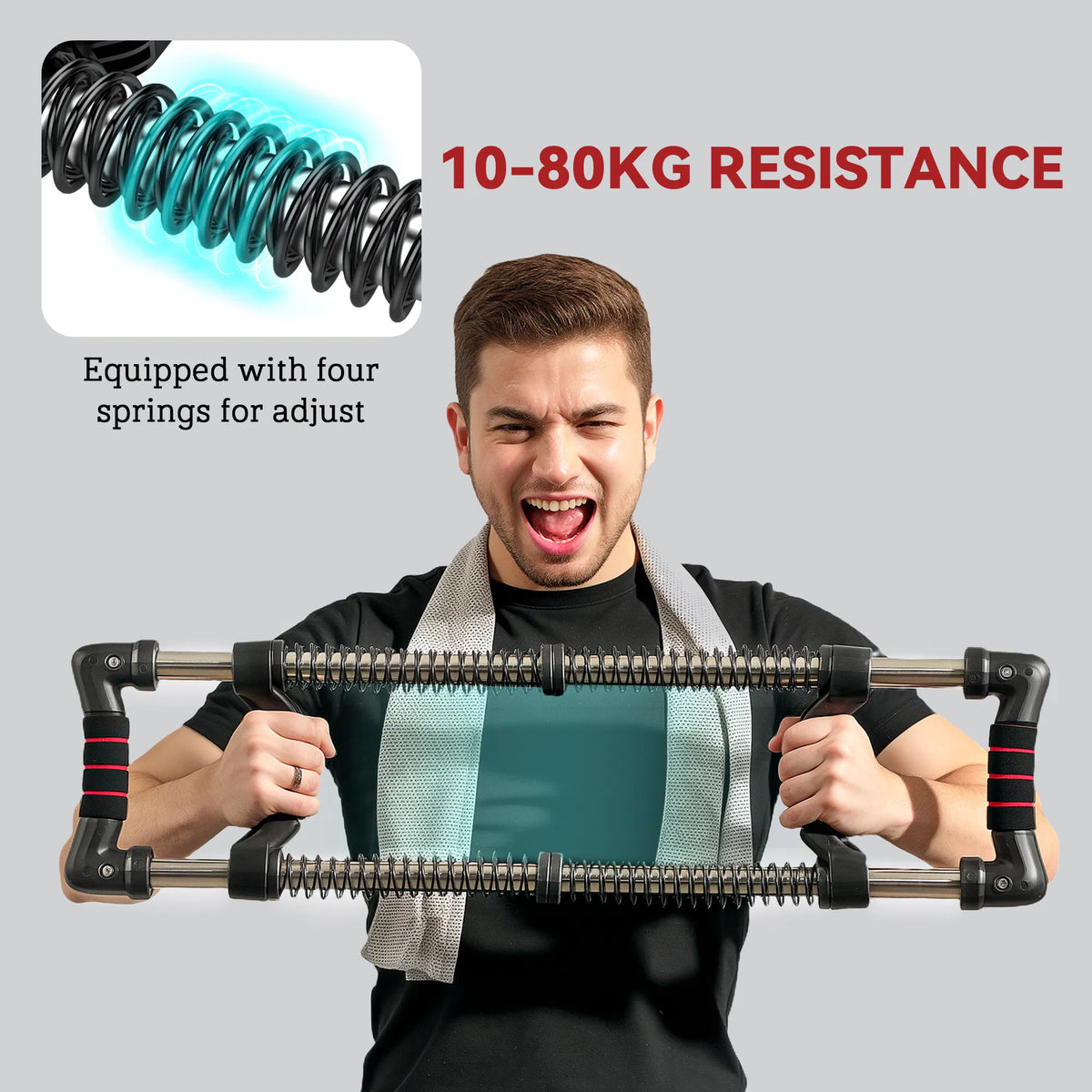 Chest Expander Spring Chest Exerciser with 22 110 lbs Resistance for Men and - Image 3