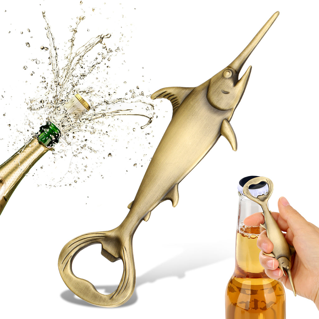 Creative Swordfish Handle Metal Beer Bottle Openers Kitchen Bar Accessories - Image 4