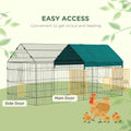 87" Small Animal Cage with Roof Indoor/Outdoor Use for Chicken Rabbits