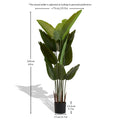 Artificial Bird of Paradise Plant 5.2ft Tall Faux Tropical Palm Tree in Pot