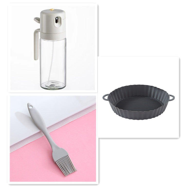 2-in-1 oil sprayer and dispenser bottle kitchen use