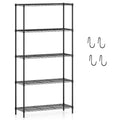 5 Tier Heavy Duty Metal Wire Shelving Unit 1250 lbs Capacity Adjustable Storage Rack - Image 10