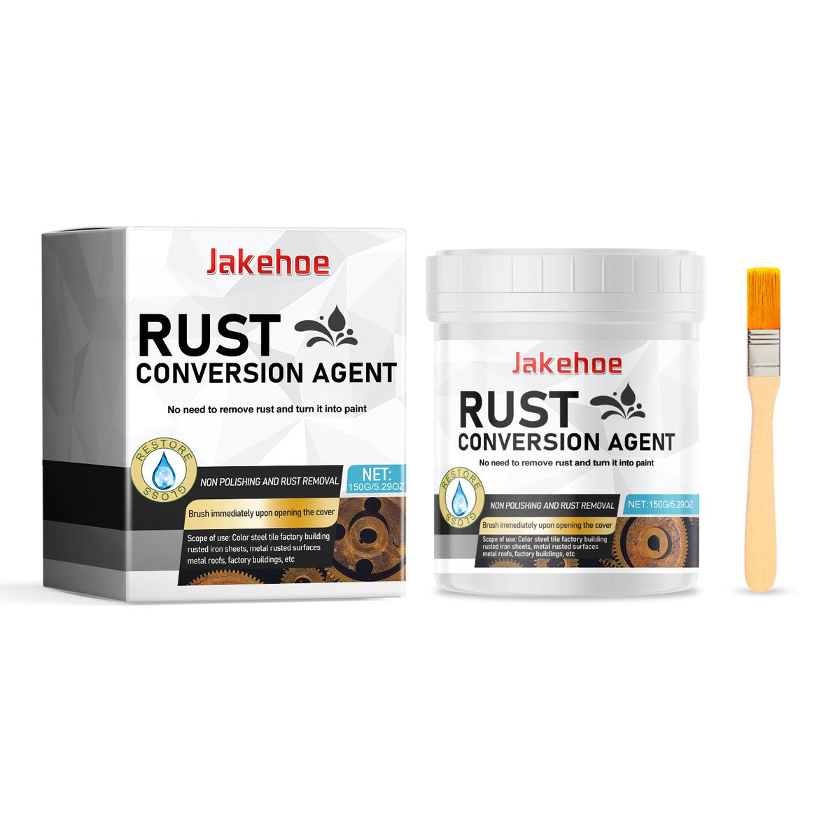 JAKEHOE Metal Rust Converter Paste Kit 1set Kit - Image 4