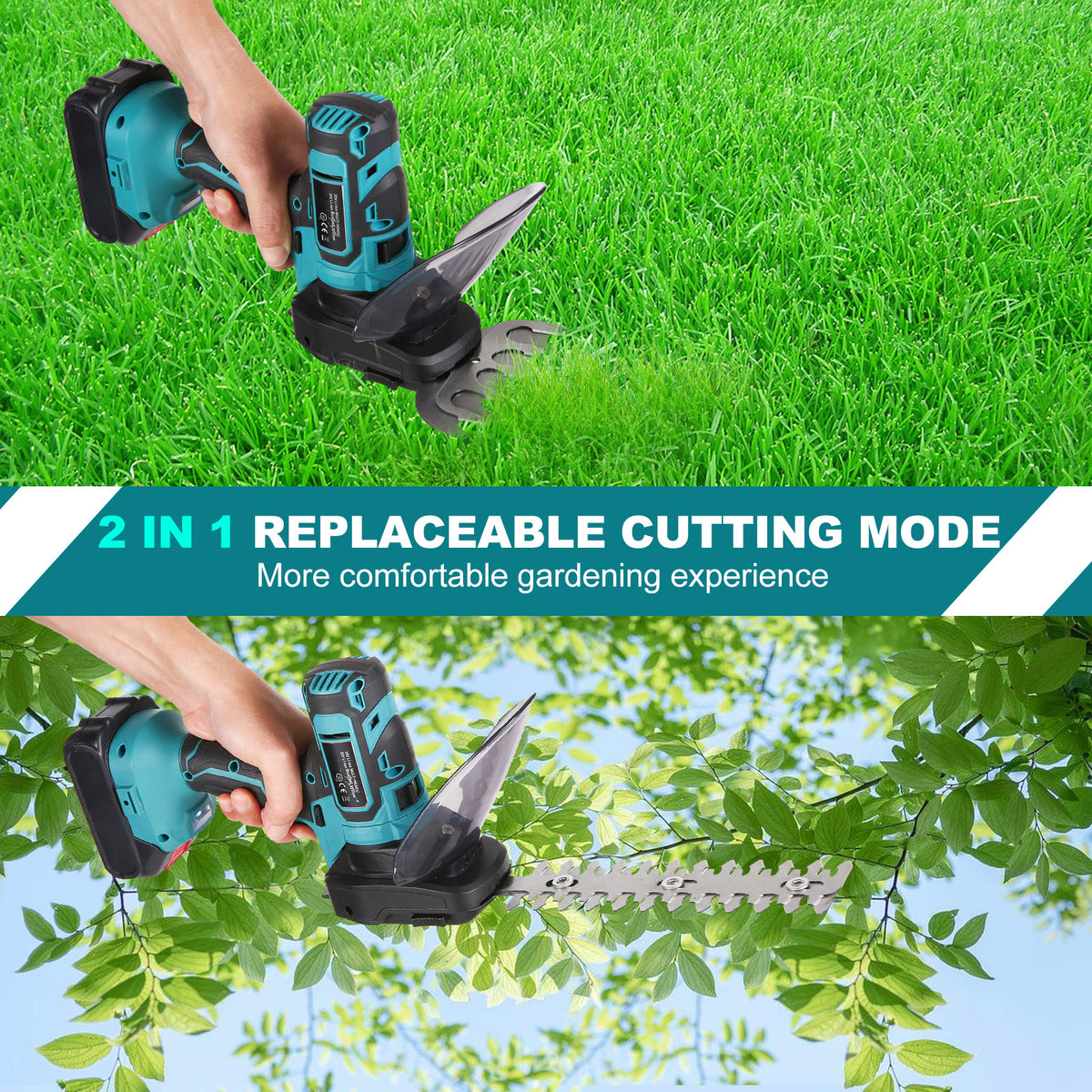 20V Cordless Grass and Hedge Trimmer with Handheld Pruning Shears - Additional Product View Grass and Hedge Trimmer