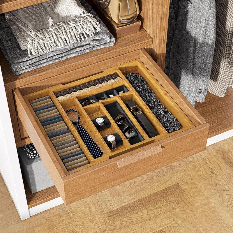 expandable bamboo kitchen cutlery and detail and structure