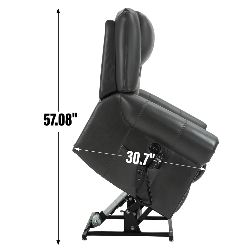 Power Lift Recliner Chair Heat Massage Dual Motor Infinite Position Up to 350 - Image 3