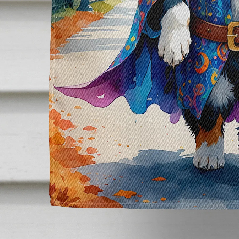 Bernese Mountain Dog Halloween Trick Or Treat House Flag Large Porch Sleeve - Image 5
