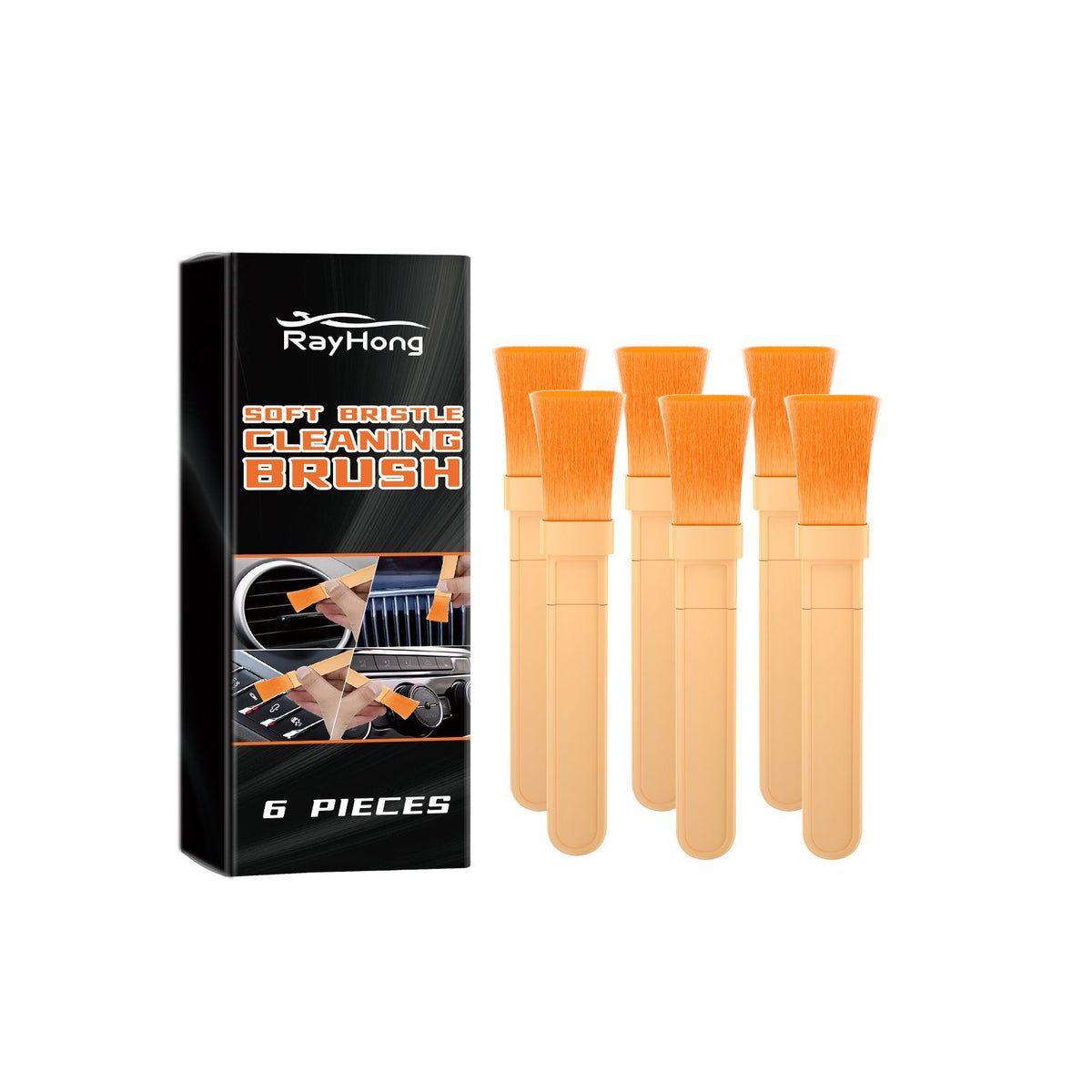 RAYHONG Automotive Detailing Brush Set 6 Pieces