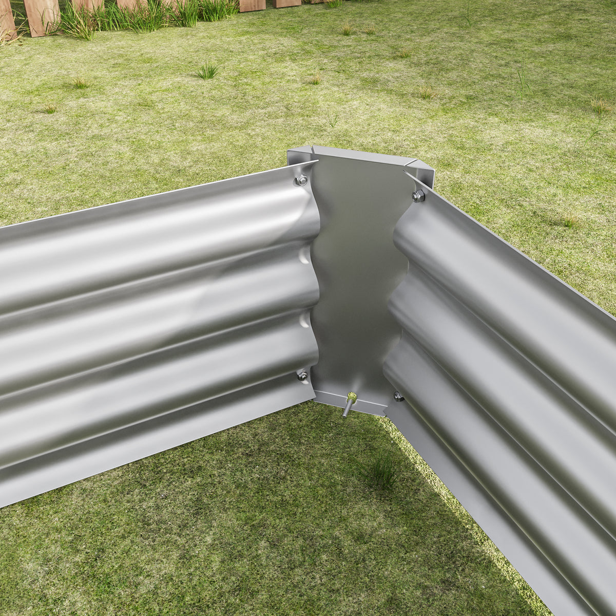 2PCS Silver 6×3×1ft Metal Raised Rectangle Garden Planter Beds - Image 4