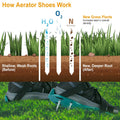 1Pair Lawn Aerator Shoes Grass Aerating Spike Sandal Heavy Duty Aerator Shoes