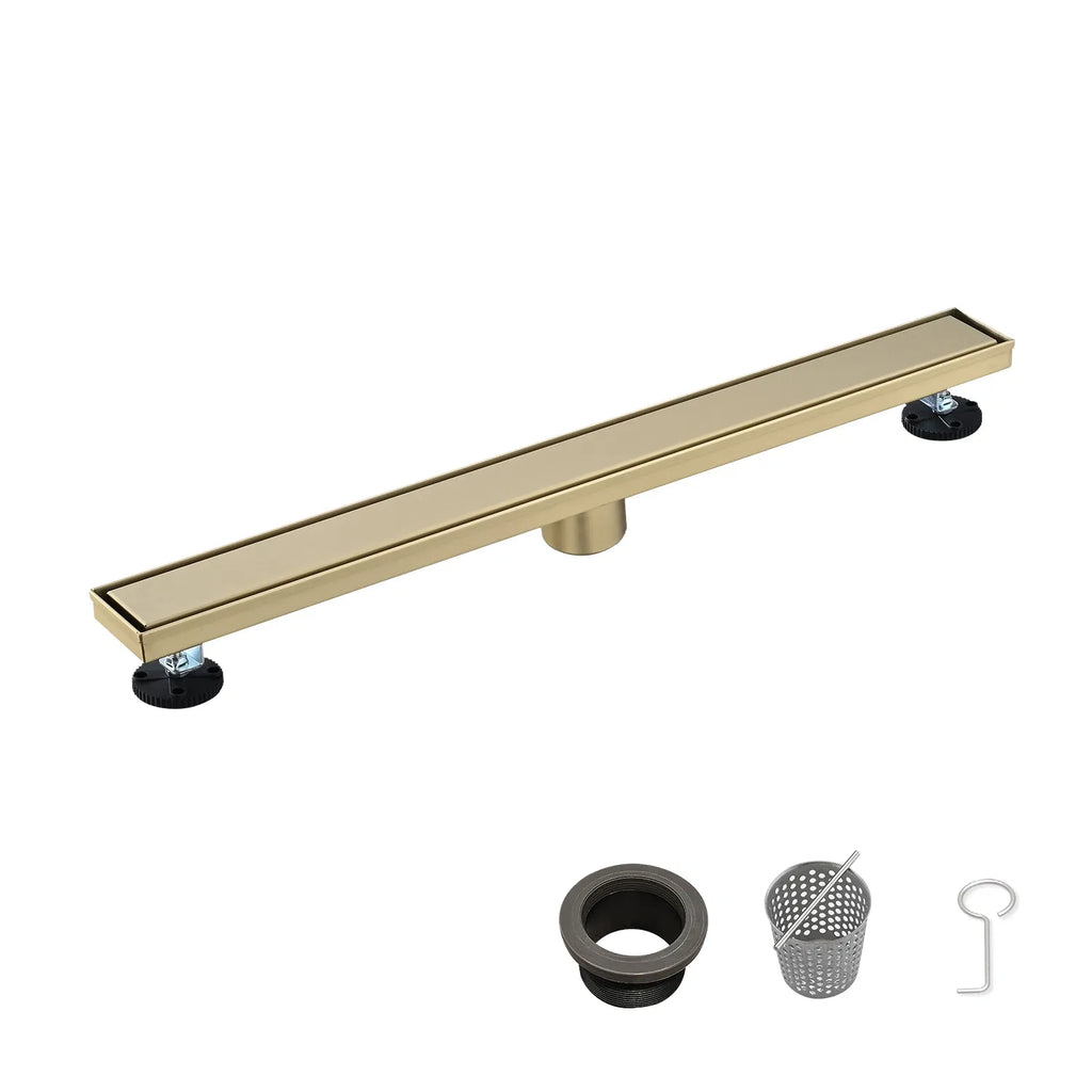 30 Inch Linear Shower Drain with 2 in 1 Flat & Tile Add Removable Cover 304 - Image 5