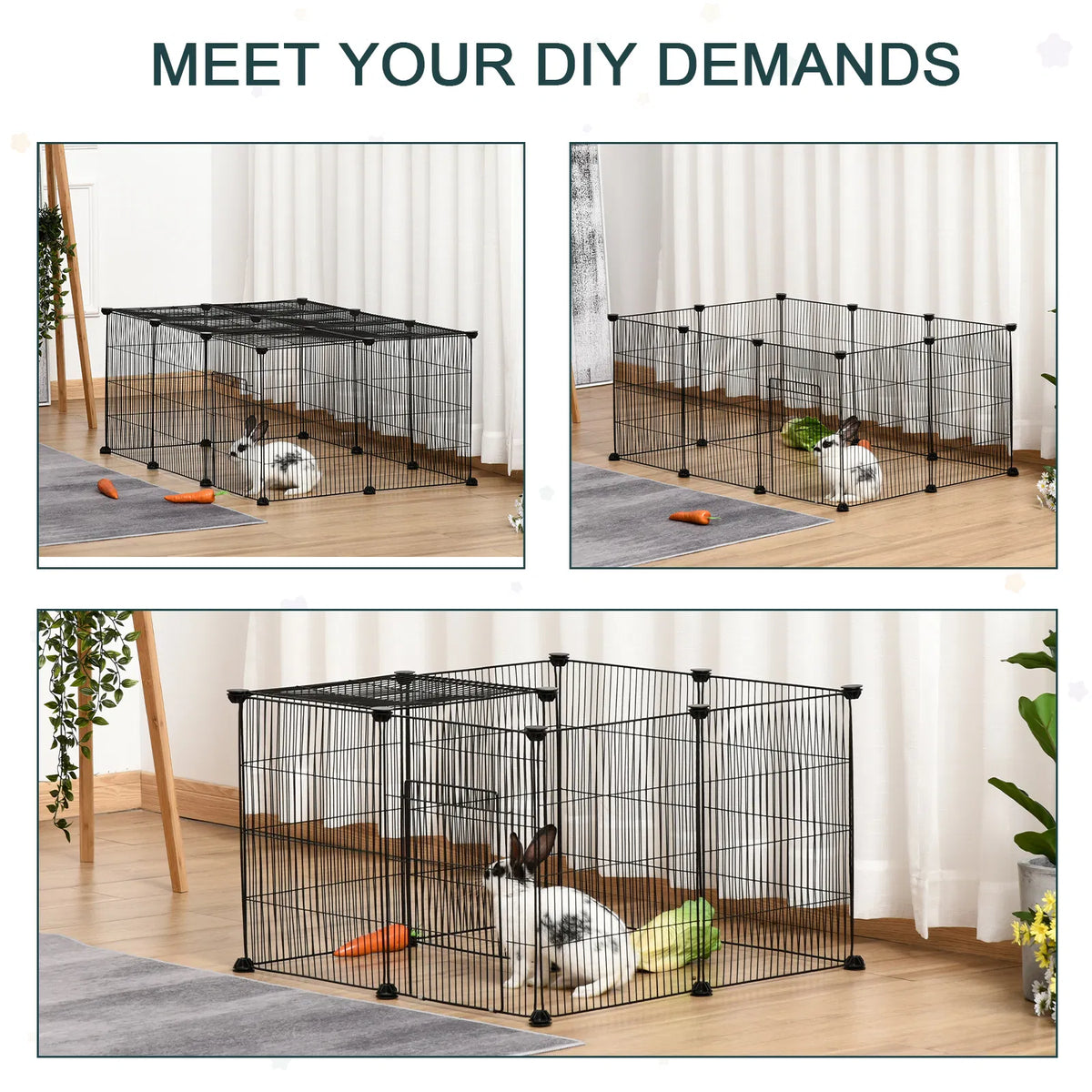 Small Animal Cage for Bunny Guinea Pig Chinchilla Hedgehog Portable Pet - Image 3