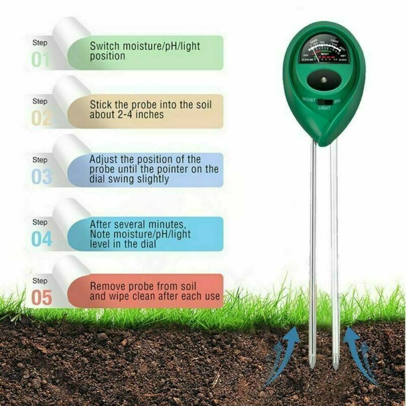 3 In 1 PH Tester Soil Water Light Test Meter For Garden Plant Seeding - Image 2