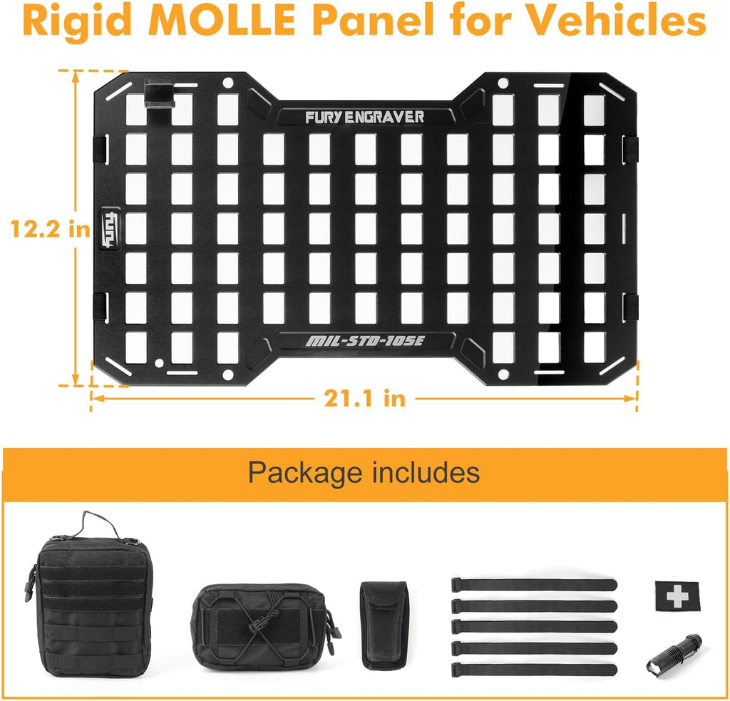 17515 Rigid Molle Panels For Vehicles Truck Mount Rack Panel Tactical Seat Back