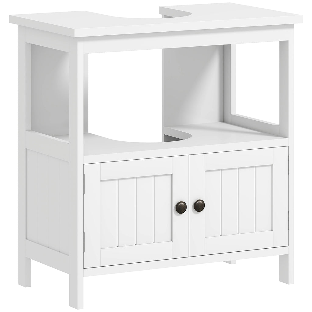 Pedestal Sink Storage Cabinet Bathroom Under With Doors And Open Shelf Vanity - Additional Product View 9