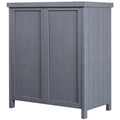 Outdoor Storage Cabinet Outdoor Tool Shed with Galvanized Top and Two Shelves