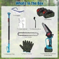 Extendable Cordless Pole Saw (5.3 7.4FT Reach 13FT) 2 in 1 Handheld Chainsaw