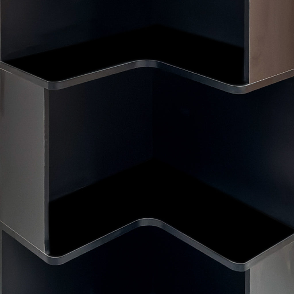 5-Tier Corner Bookshelf with LED Lights
