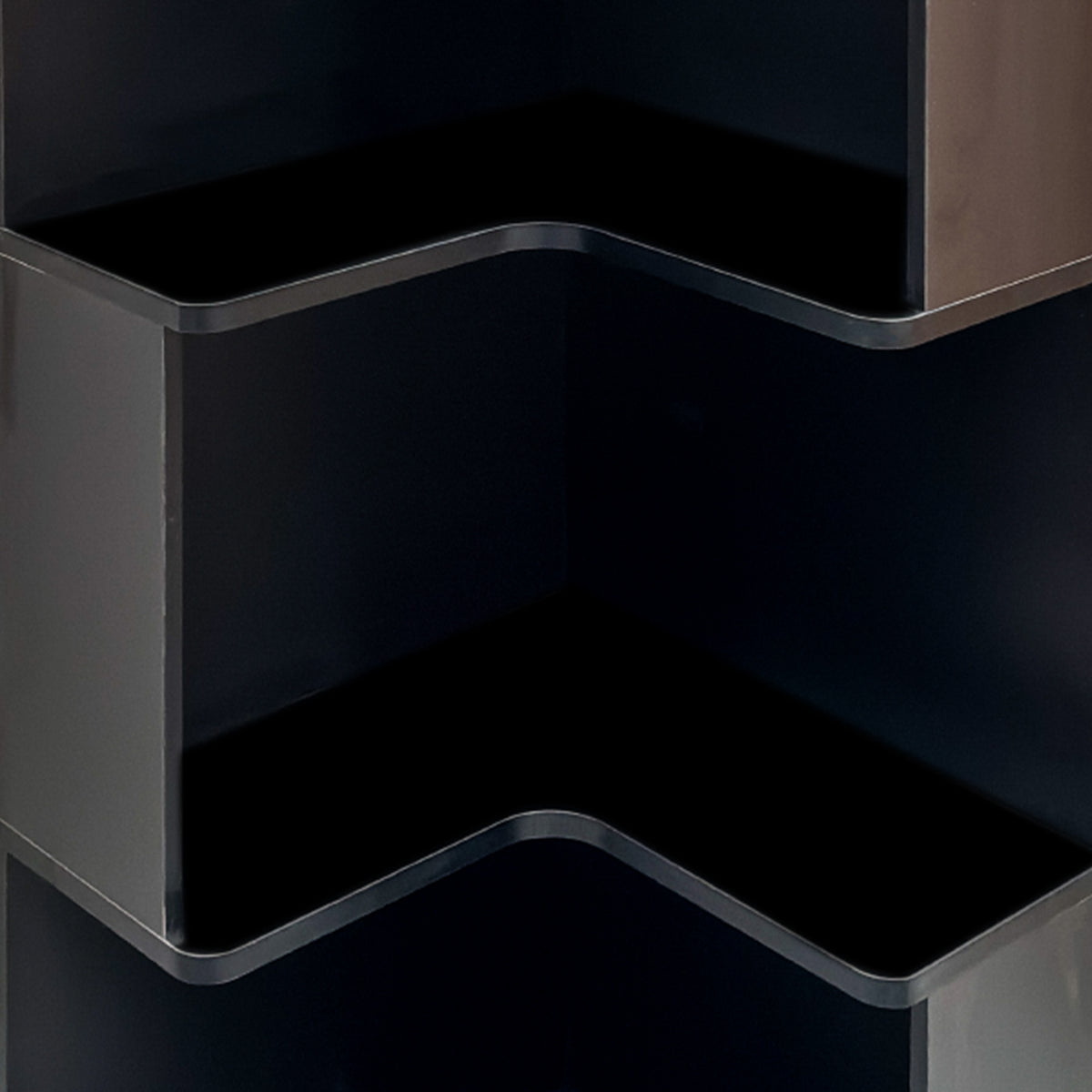 5-Tier Corner Bookshelf with LED Lights
