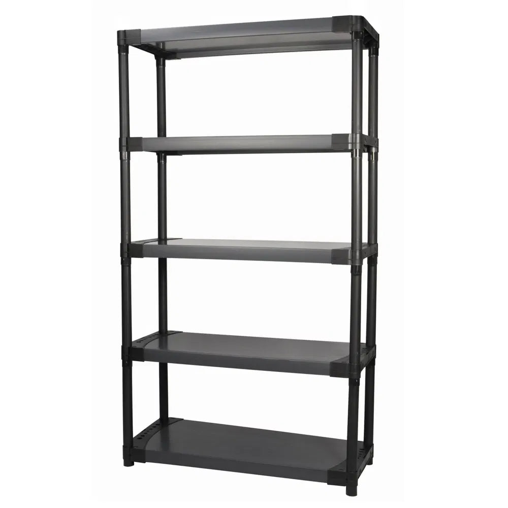 36" Plastic Resin 5 tier Shelving Unit 1 000 lbs Total Capacity - Image 2
