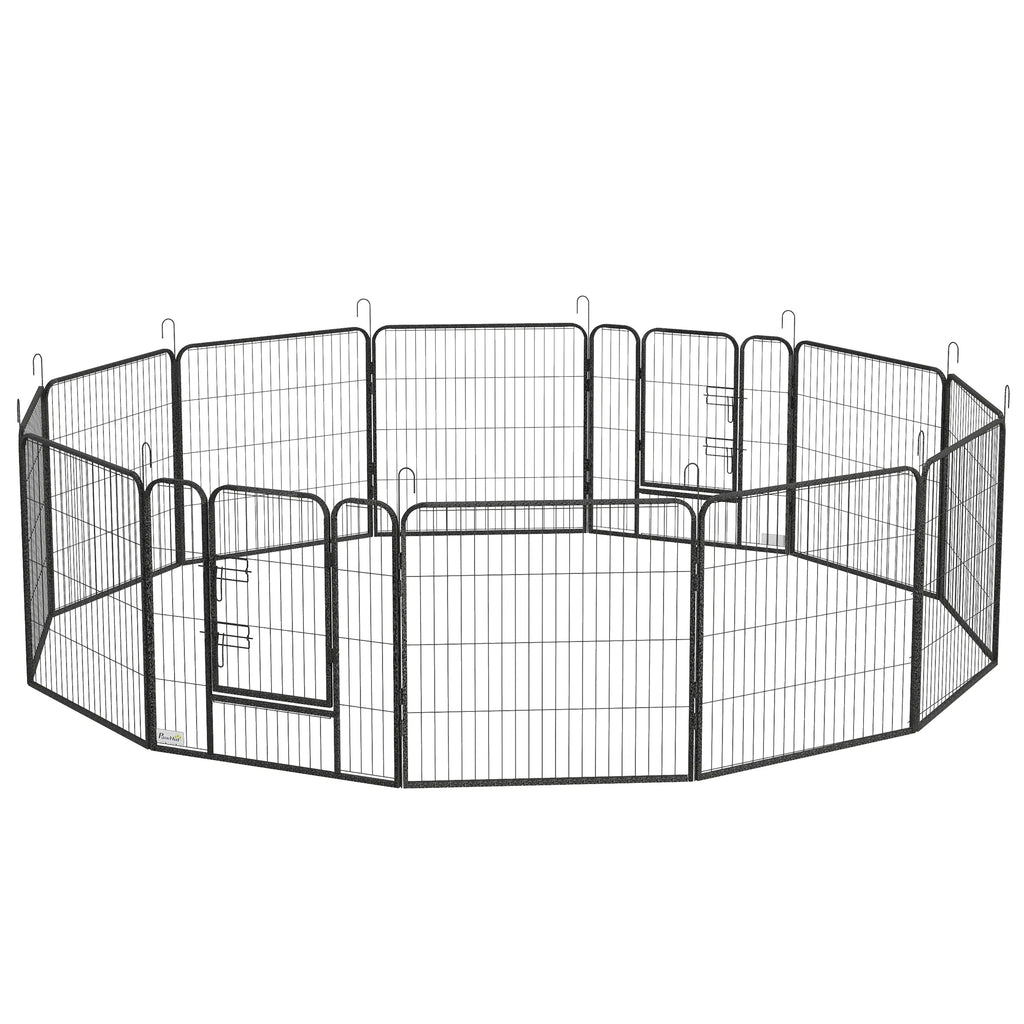 Dog Pen with Gate 12 Panels Puppy Playpen Dog Fence 31.5"H - Image 4