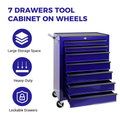 7 Drawer Rolling Tool Storage Cabinet With Detachable Top Tool Box Universal