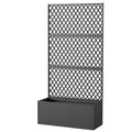 Metal Planter Box with Tall Trellis