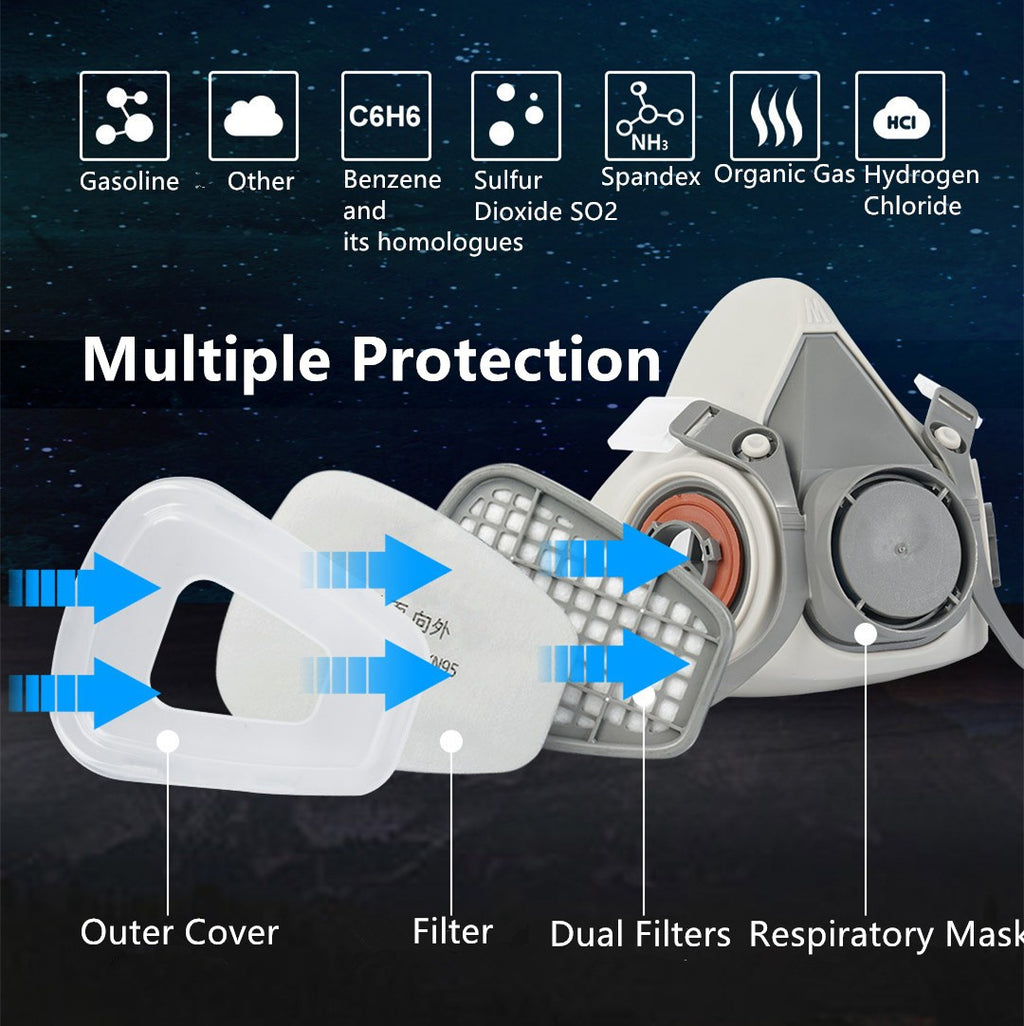 15 In 1 1Set Dustproof Reusable Half Face Mask Includes 8 Extra Filter Cottons - Image 2