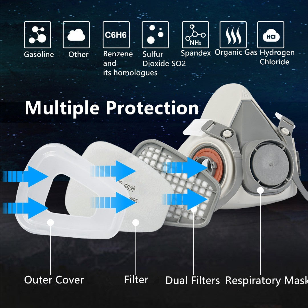 15 In 1 1Set Dustproof Reusable Half Face Mask Includes 8 Extra Filter Cottons - Image 2
