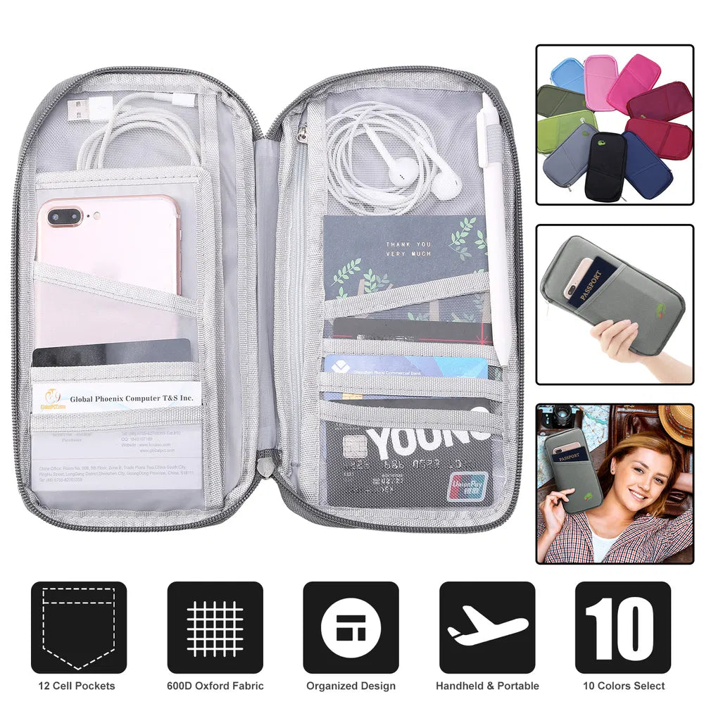 travel passport wallet 12cells ticket product angle 8