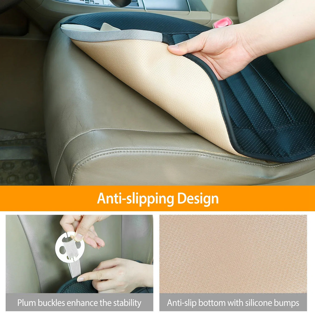 Universal Car Seat Cushion Cover Breathable Car Front Seat Cover Pad Mat - Image 2