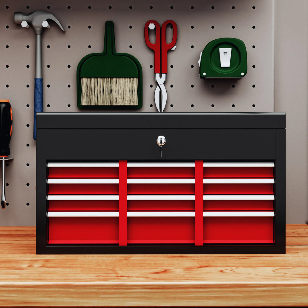 6 Drawer 24" Portable Tool Box with Top Case Ball Bearing Slides Metal Tool - Image 5