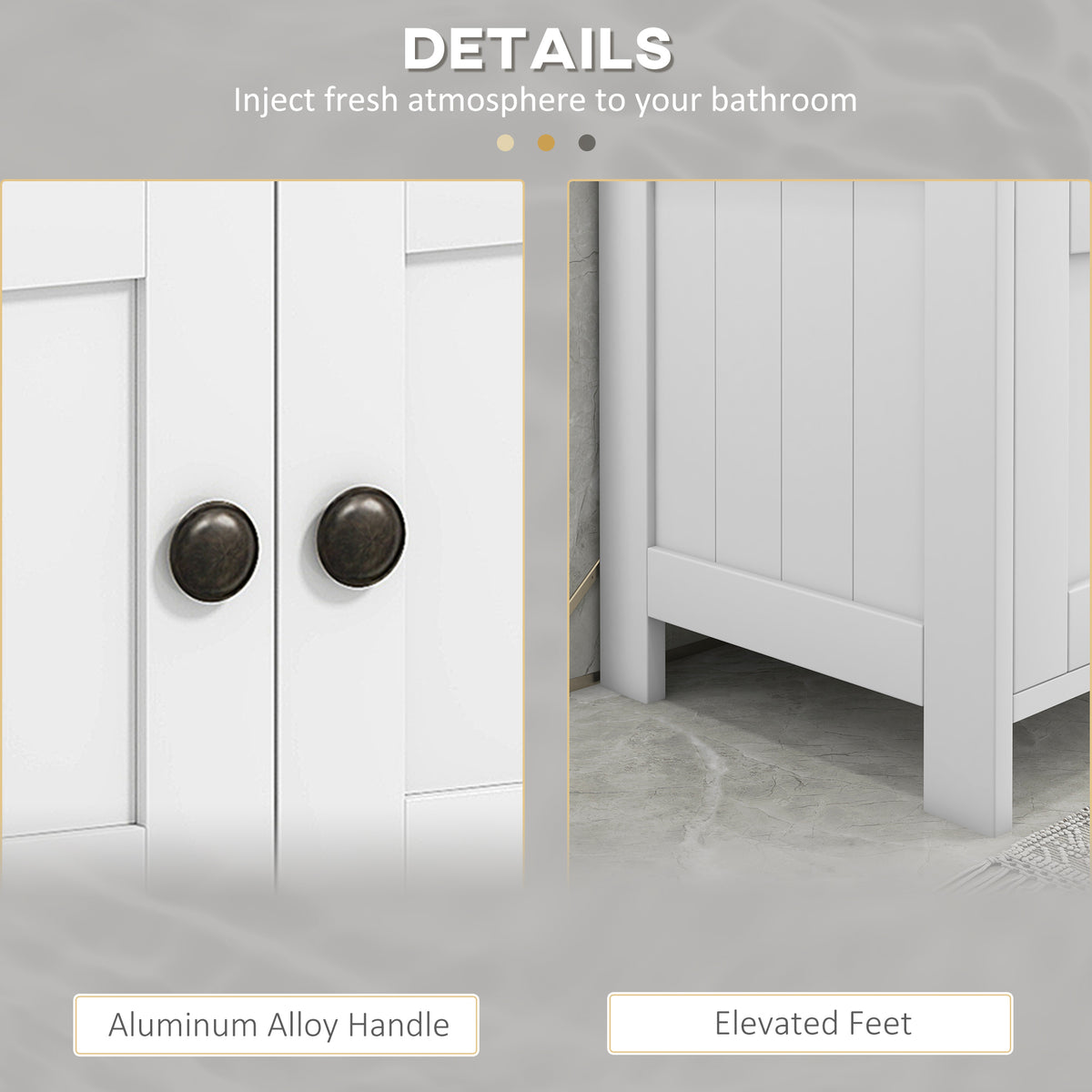 Pedestal Sink Storage Cabinet Bathroom Under With Doors And Open Shelf Vanity - Additional Product View 8